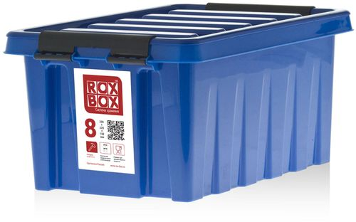 Контейнер ROX BOX с крышкой, 34х23х16см, пластик, прозрачный, полипропилен, 8л, Арт. 008-00.07, изображение
