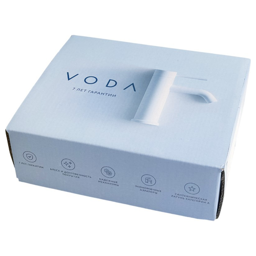 Смеситель д/умывальника VODA хром,0,220х0,150х0,075мм, фотография
