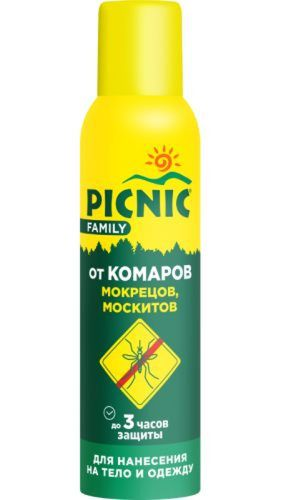 Аэрозоль от комаров PICNIC Picnic Family, 150мл, фото