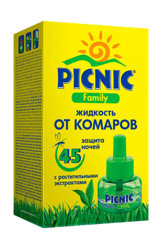 Жидкость от комаров PICNIC Family 45 ночей, фото