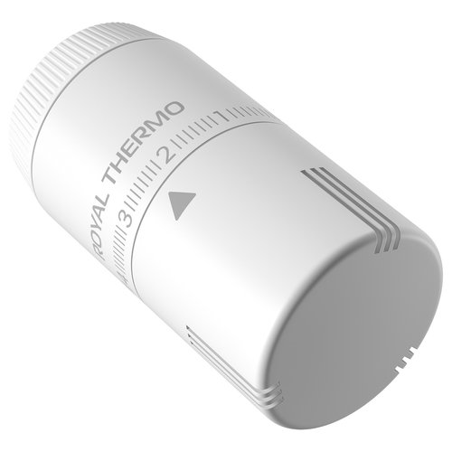 Термоголовка жидкостная ROYAL THERMO Design М30х1,5 (белый), крупный план