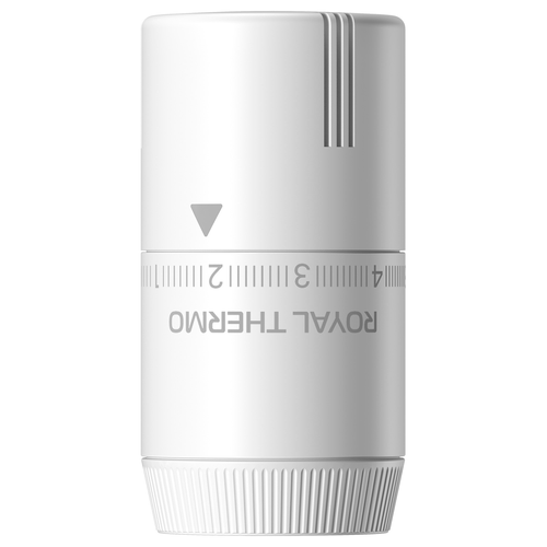 Термоголовка жидкостная ROYAL THERMO Design М30х1,5 (белый), крупный план