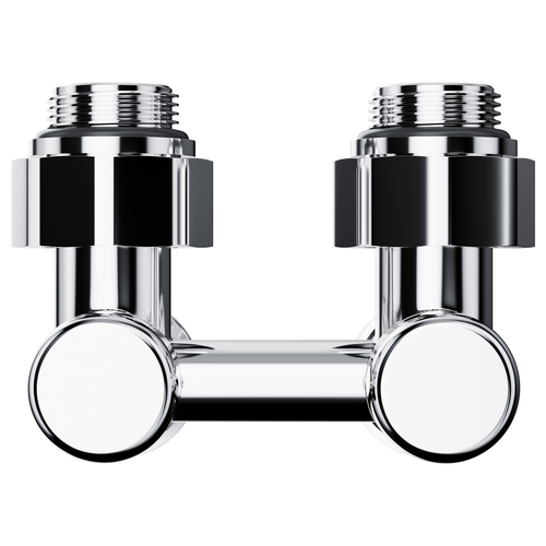 Узел нижнего подключения ROYAL THERMO Design угловой 1/2"х3/4" EK (хром), детальное фото