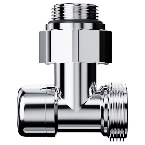 Узел нижнего подключения ROYAL THERMO Design угловой 1/2"х3/4" EK (хром), изображение