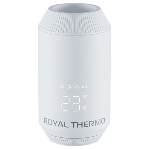 Термостат радиаторный ROYAL THERMO электронный Smart Heat 2.0, белый, крупный план
