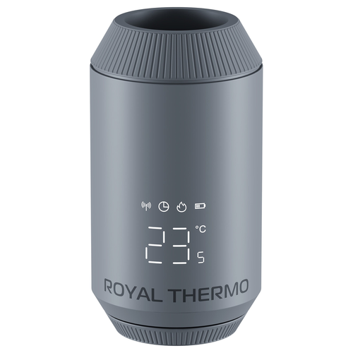 Термостат радиаторный ROYAL THERMO электронный Smart Heat 2.0, серебристый, фотография