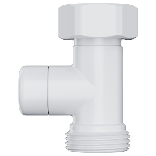 Набор нижнего подключения ROYAL THERMO Design прямой раздельный 3/4х3/4ЕК (белый), изображение