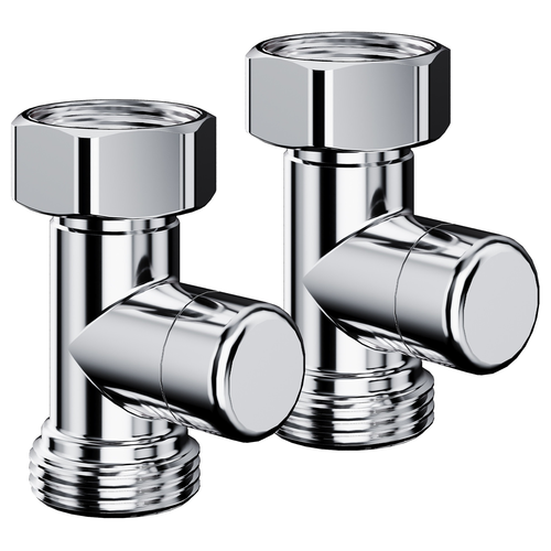 Набор нижнего подключения ROYAL THERMO Design прямой раздельный 3/4х3/4ЕК (хром), детальное фото