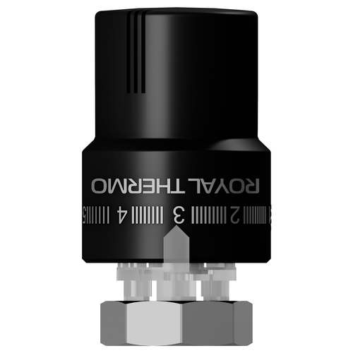 Термоголовка жидкостная ROYAL THERMO М30х1,5 (черный), изображение