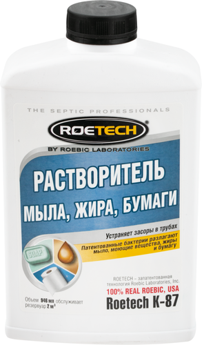 Растворитель мыла, жира и бумаги ROETECH K-87, 946мл, крупный план