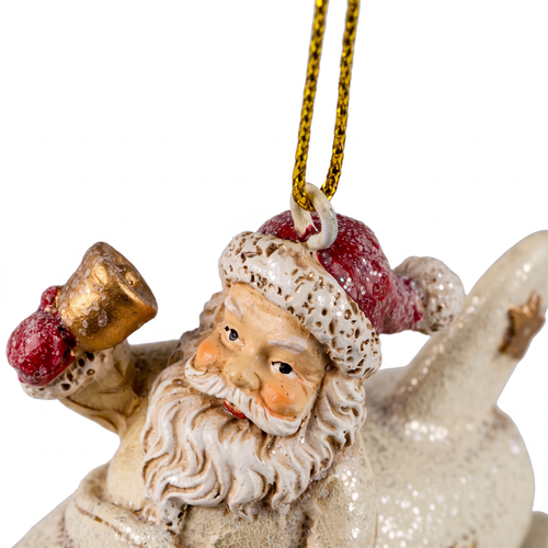 Украшение новогоднее ERICHKRAUSE DECOR Санта на самолете 7,5см, подвесное, Арт. 59021, детальное фото