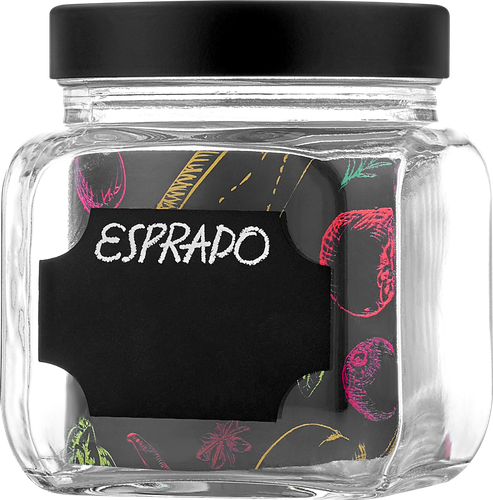 Банка для хранения ESPRADO Fresco с меловым стикером, стекло, 700мл Арт. FRE700E405, картинка