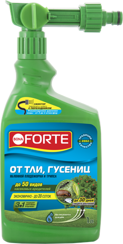 Инсектицид от тли, гусениц и других насекомых BONA FORTE концентрат, эжектор, Арт. BF21070041, 1л, изображение