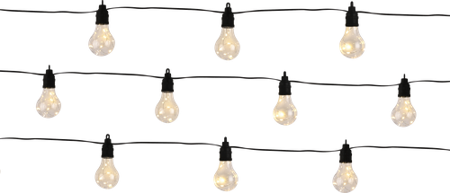 Электрогирлянда Homeclub, 10 ламп Xmas Lights, 100 mini-LED, теплый белый, 2.7м, фотография