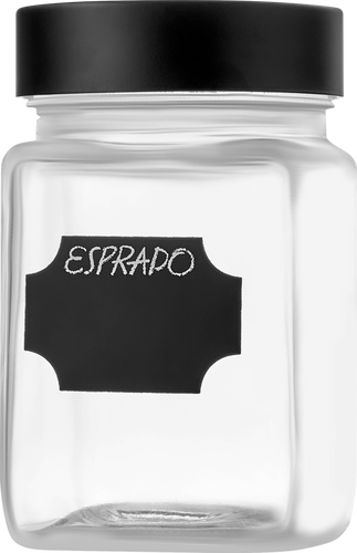 Банка для хранения ESPRADO Fresco с меловым стикером, стекло, 250мл Арт. FRE250E405, крупный план