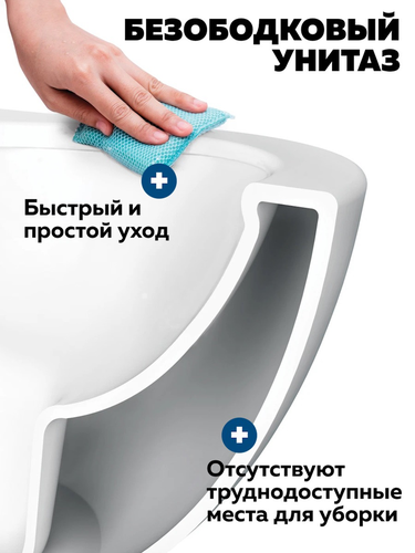 Комплект WATERSENSE Милана 4в1 (унитаз подвес.+сиденье+инстал-я+панель смыва), детальное фото