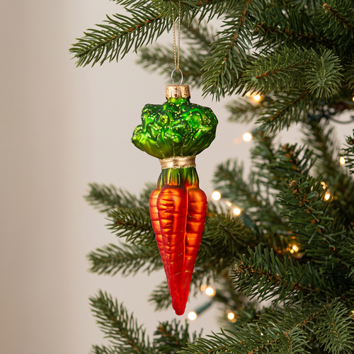 Украшение ERICHKRAUSE DECOR Морковь 14см, стекло, изображение