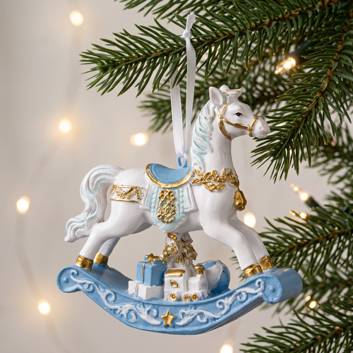 Украшение ERICHKRAUSE DECOR Лошадка-качалка королевская 7.5см, картинка