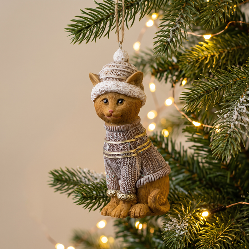 Украшение ERICHKRAUSE DECOR Котенок в свитере 9.5см, картинка