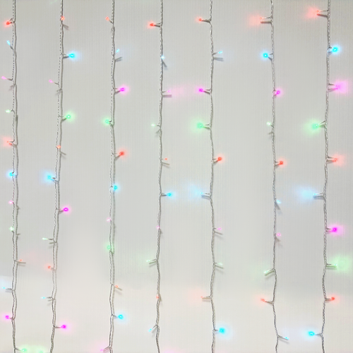 Электрогирлянда HOMECLUB Занавес 154LED-ламп, 1,5х1,3м, мультиколор, IP20,  Арт. BLS2039/19-201060, детальное фото