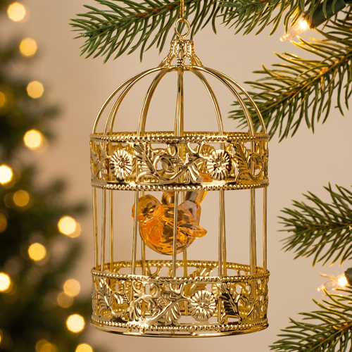 Украшение ERICHKRAUSE DECOR Рождественская птичка 10см, крупный план