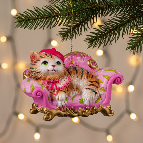 Украшение ERICHKRAUSE DECOR Кошка на софе 9см, вид
