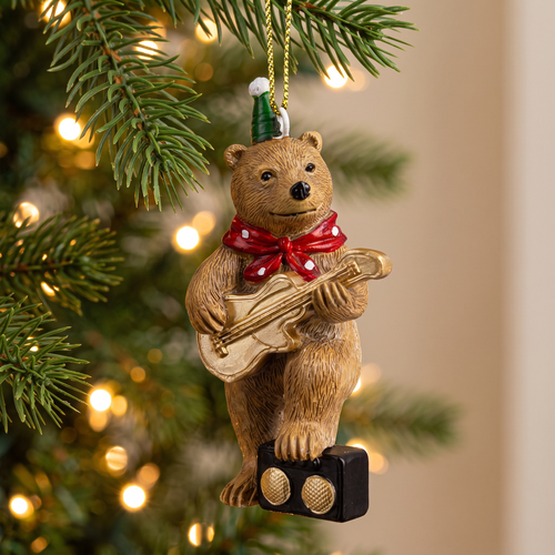 Украшение ERICHKRAUSE DECOR Мишка музыкант 9.5см, вид