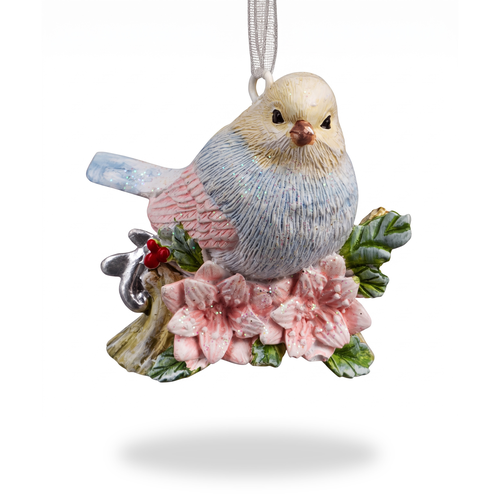 Украшение ERICHKRAUSE DECOR Птичка с цветами 6см, вид