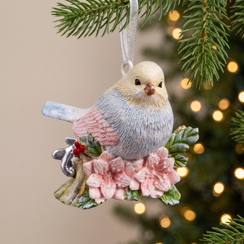 Украшение ERICHKRAUSE DECOR Птичка с цветами 6см, картинка