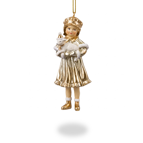 Украшение ERICHKRAUSE DECOR Девочка с овечкой 11.5см, вид