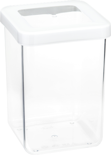 Емкость для сыпучих продуктов IDEA Степ, белый, 1л, картинка