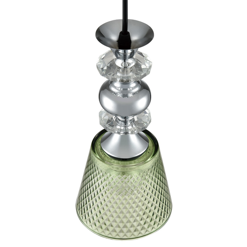 Подвесной светильник LUMION SUSPENTIONI LN26 392 хром/зеленый металл/стекло E27 1*60W 22, изображение