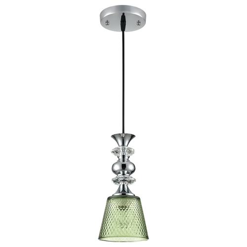 Подвесной светильник LUMION SUSPENTIONI LN26 392 хром/зеленый металл/стекло E27 1*60W 22, крупный план
