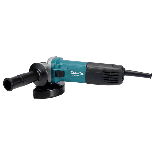 Машина шлифовальная MAKITA MT-line сетевая, ударная, 125мм 850Вт пл. пуск, защ. от непр, крупный план