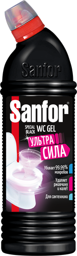 Средство для туалета SANFOR Special Black, 750г, крупный план