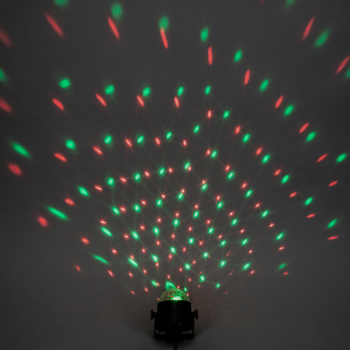 Диско-шар Neon-Night, с дистанционным управлением, USB, 3 LED, RGB, 18см, крупный план