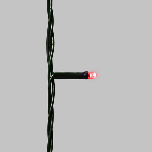Гирлянда домашняя Твинкл, 100 LED, мультиколор, с динамикой, не соединяется, 10м, зеленый провод, крупный план