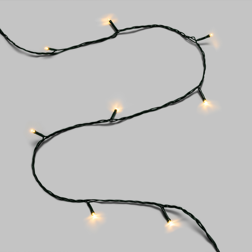 Гирлянда домашняя Твинкл, 100 LED, теплый белый, с динамикой, не соединяется, 10м, зеленый провод, фото