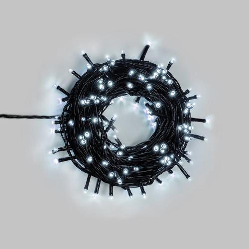 Гирлянда домашняя Твинкл, 500 LED, белый, с динамикой, не соединяется, 50м, зеленый провод, фото
