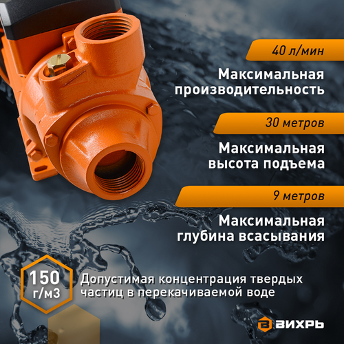 Насос поверхностный ВИХРЬ ПН-370, изображение
