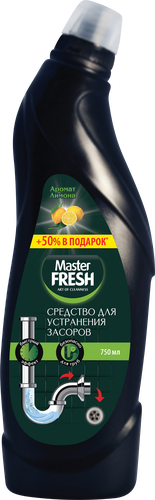 Средство для устранения засоров в трубах MASTER FRESH, 750мл, изображение