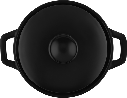 Форма для запекания HOMECLUB Matt Black, с крышкой, керамика, 600мл, изображение