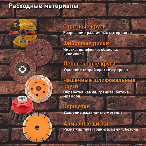 Углошлифовальная машина ВИХРЬ УШМ-125/800 Арт. 72/12/9, фото