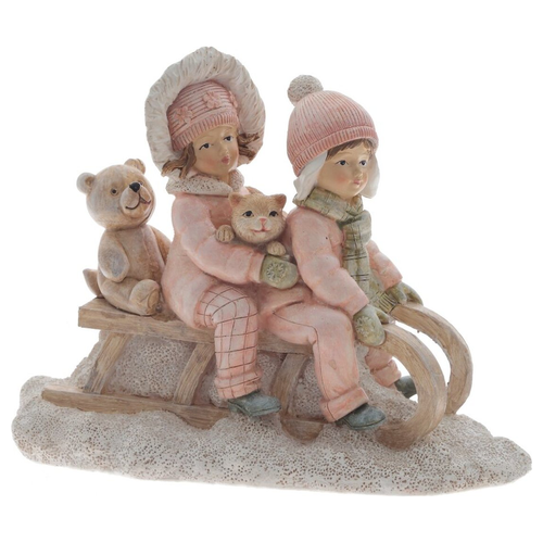 Фигурка декоративная Нордвест сияние, "Дети", 15.5×7×12.5см, картинка