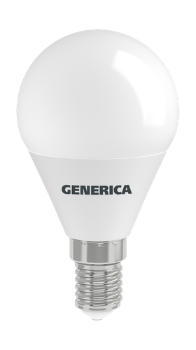 Лампа светодиодная GENERICA G45 шар 12Вт 230В 3000К E14, Арт. LL-G45-12-230-30-E14-G, крупный план