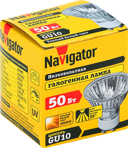Лампа галогенная NAVIGATOR JCDRC 50W, GU10, 230V Арт. 94208, изображение