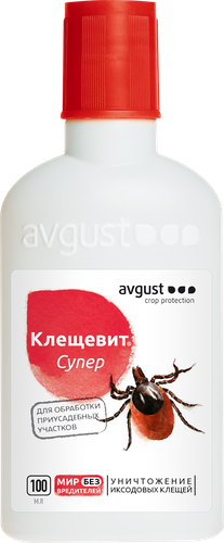 Средство от иксодовых клещей AVGUST Клещевит Супер, Арт. 42000628, 100мл, детальное фото