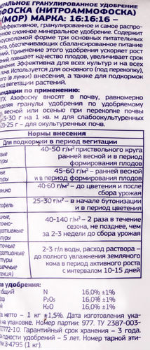 Удобрение FERTIKA Азофоска, Арт. Ф03686, 1кг, картинка