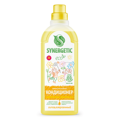 Кондиционер для белья SYNERGETIC Цветочная фантазия, 1л, фото