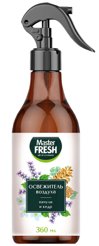 Аква-освежитель MASTER FRESH с ароматом Сандаловое дерево и амбра, 360мл, детальное фото